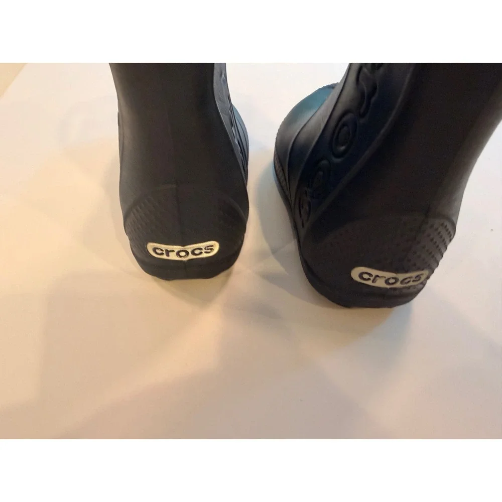 Crocs Handle It Navy Blue Rain Boots Kids Size C9 Waterproof Pull On NEW Boots